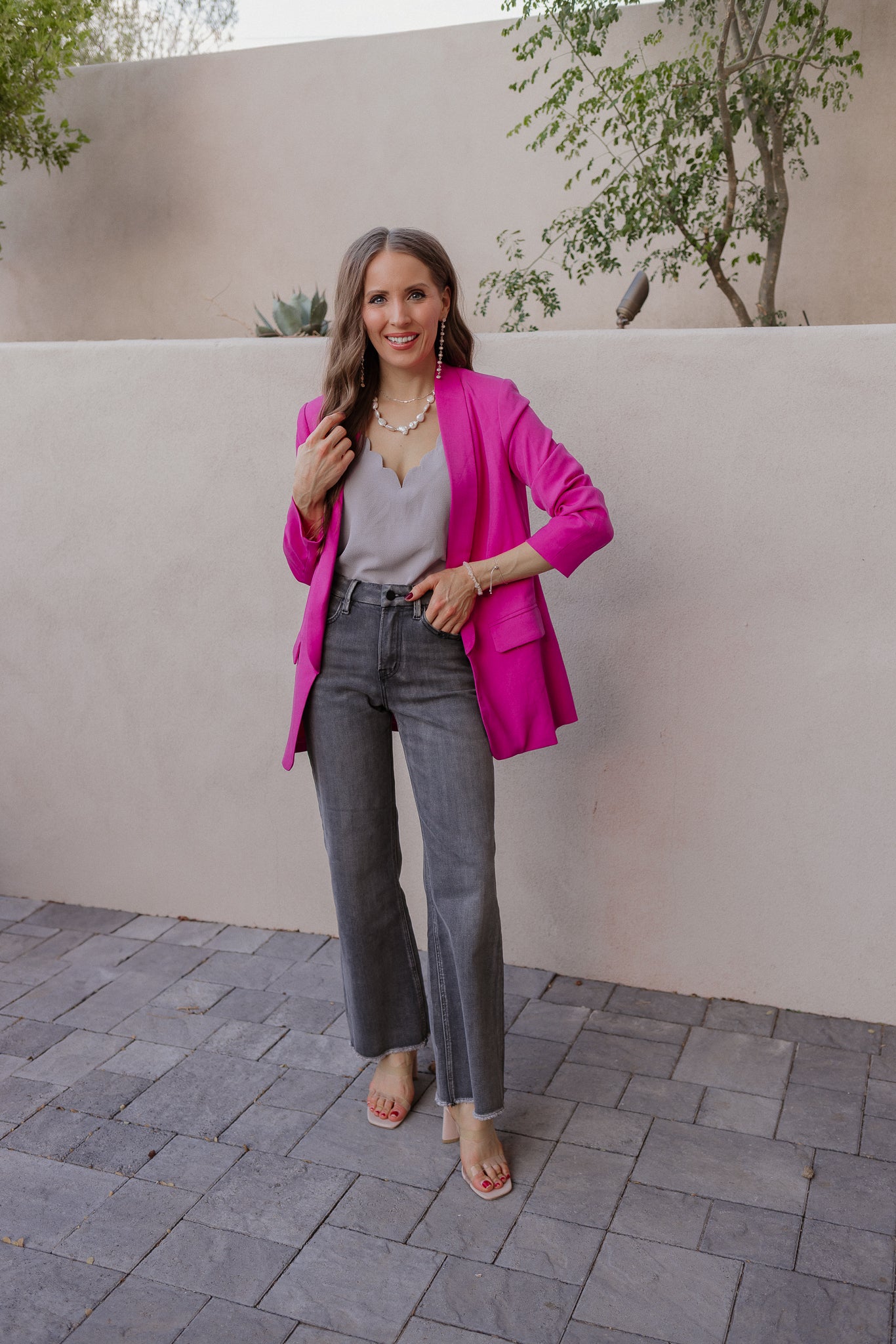 Hot Pink Long Sleeve Blazer - Image 7