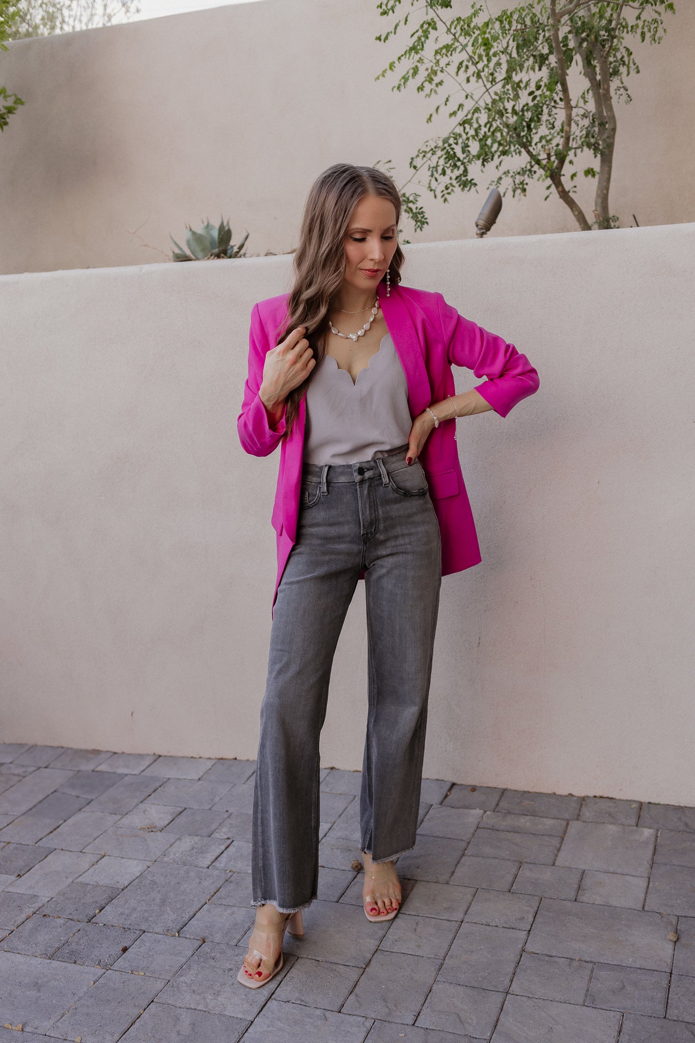 Hot Pink Long Sleeve Blazer - Image 8