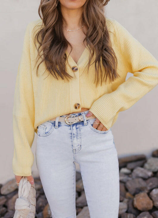 Ribbed Button Front Cardigan - Image 2