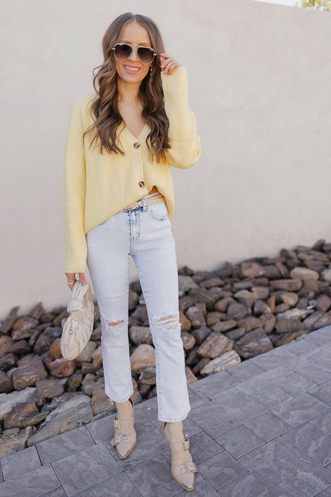 Ribbed Button Front Cardigan - Image 5